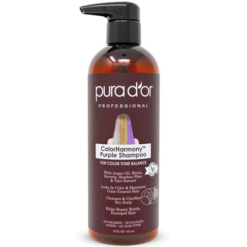 Pura D'or ColorHarmony Purple Shampoo -- 16 fl oz