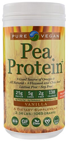 Pure Advantage Pea Protein + Vanilla -- 2.34 lbs