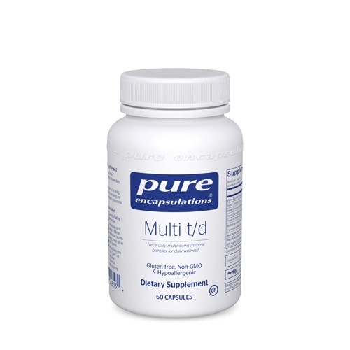 Pure Encapsulations Multi T-D Two-Per-Day Multivitamin-Mineral Formula -- 60 Capsules