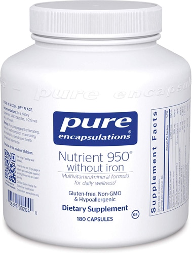 Pure Encapsulations Nutrient 950® Without Iron -- 180 Capsules