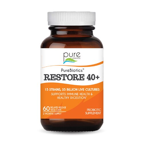 Pure Essence Labs PureBiotics™ Restore 40 Plus -- 60 Delayed Release Vegi-Caps