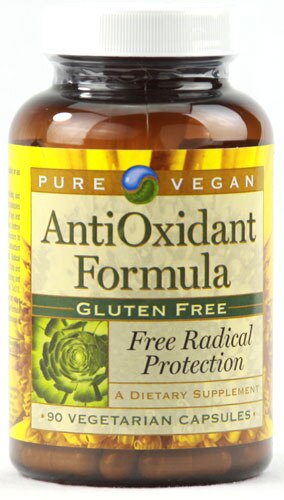 Pure Vegan AntiOxidant Formula Gluten Free -- 90 Vegetarian Capsules