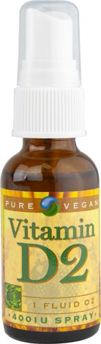 Pure Vegan Vitamin D2 Spray -- 400 IU - 1 fl oz