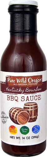 Pure Wild Oregon BBQ Sauce Gluten Free Kentucky Bourbon -- 14 oz