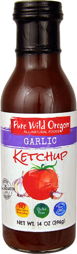 Pure Wild Oregon Ketchup Gluten Free Garlic -- 14 oz