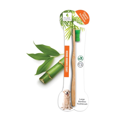 Pure and Natural Pet Bamboo Dog Toothtbrush - Large - Large