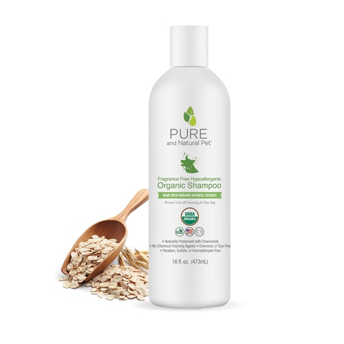 Pure and Natural Pet Organic Dog Shampoo Hypoallergenic Fragrance Free