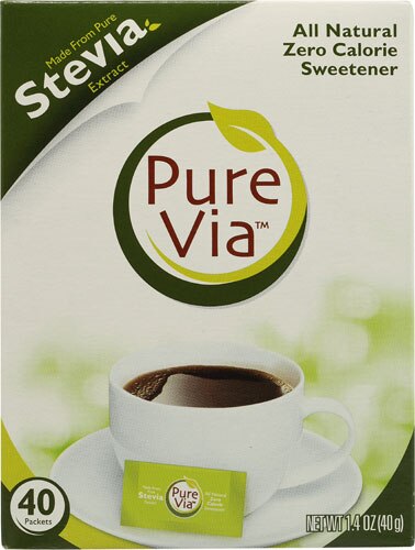 PureVia Stevia All Natural Zero Calorie Sweetener -- 40 Packets
