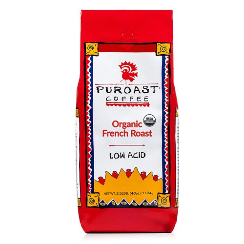 Puroast Coffee Organic Low Acid Whole Bean French Roast -- 2.5 lbs