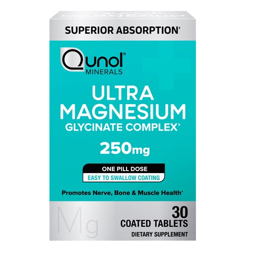 Qunol Ultra Magnesium Glycinate Complex Promotes Nerve Bone & Muscle Health