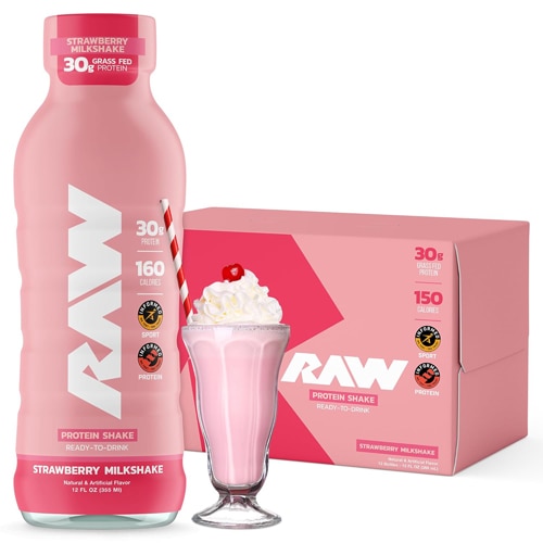 RAW Nutrition Grass-Fed Isolate 30g Protein Ready-to-Drink - Informed Sport Certified Strawberry