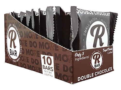 RBar Energy Bars Gluten Free Vegan Double Chocolate -- 10 Bars