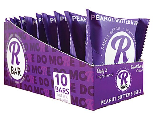 RBar Energy Bars Gluten Free Vegan Peanut Butter &amp; Jelly -- 10 Bars