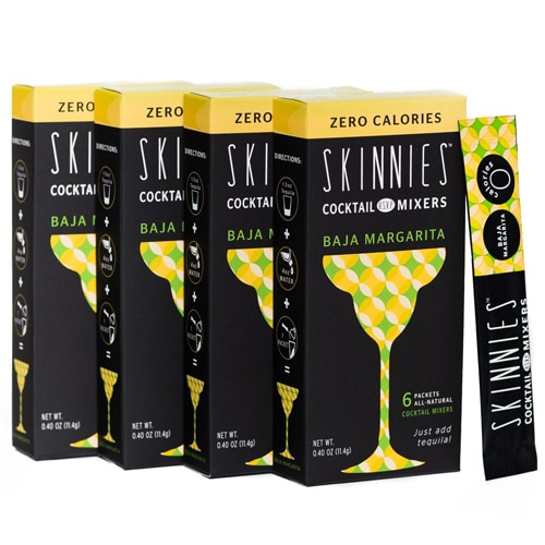 RSVP Skinnies 0 Sugar Cocktail Mixers Baja Margarita -- 1.6 oz Each / Pack of 4