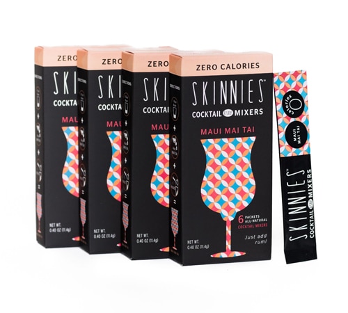 RSVP Skinnies 0 Sugar Cocktail Mixers Maui Mai Ta -- 1.6 oz Each / Pack of 4
