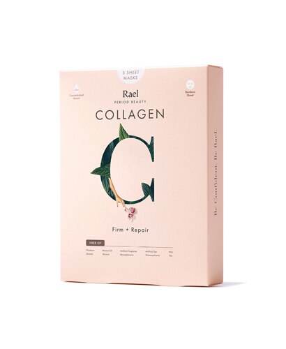 Rael collagen facial sheet mask pack