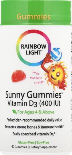 Rainbow Light Sunny Gummies Vitamin D3 Tangy Mandarin Orange