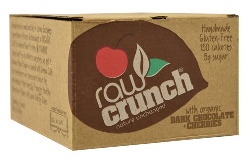 Raw Crunch Bars Dark Chocolate &amp; Cherries -- 12 Bars