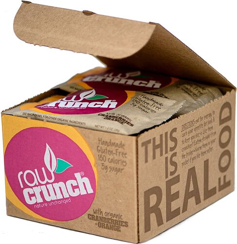 Raw Crunch Bars Organic Cranberry + Orange -- 12 Bars