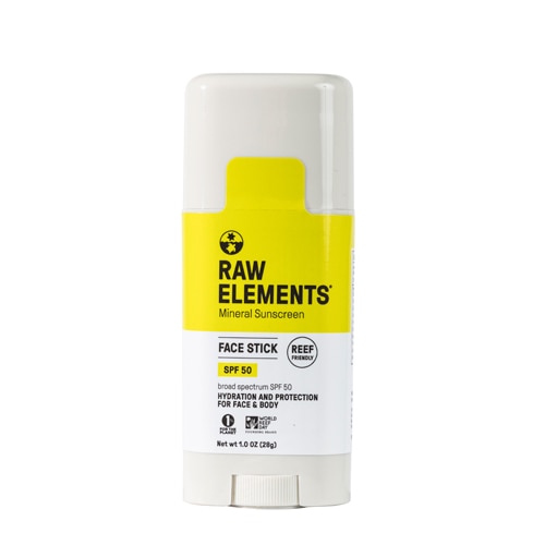 Raw Elements Mineral Sunscreen Face Stick SPF 50 -- 1 oz