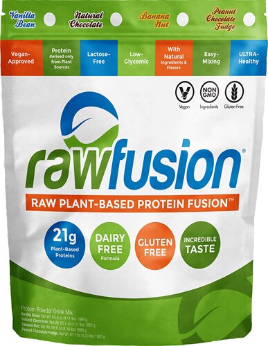 Rawfusion Plant Base Protein Fusion™ Natural Chocolate -- 65.6 oz