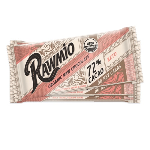 Rawmio Essential Organic Dark Chocolate Bars Keto -- 3.3 oz Each / Pack of 3