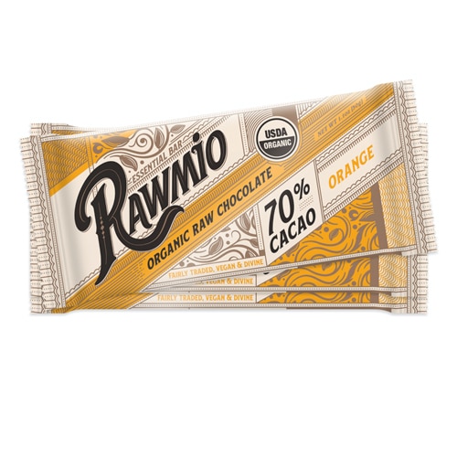 Rawmio Organic Raw Chocolate Essential Bar Orange -- 1.1 oz Each / Pack of 3