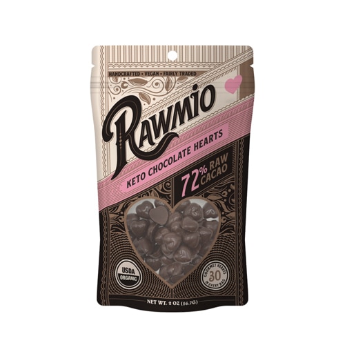 Rawmio Raw Organic Keto Chocolate Hearts -- 2 oz