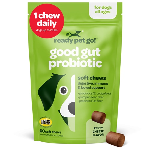 Ready Pet Go! Good Gut Probiotic for Dogs Zesty Cheese