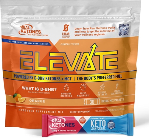 Real Ketones Elevate with MCT & BHB Sugar Free with Hydration Orange