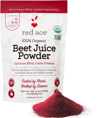 Red Ace Organic Beet Juice Powder with Nitric Oxide