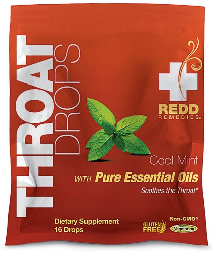 Redd Remedies Throat Drops Cool Mint -- 16 Drops