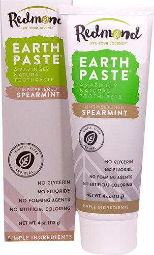 Redmond Trading Company Earthpaste Amazingly Natural Toothpaste Unsweetened Spearmint -- 4 oz