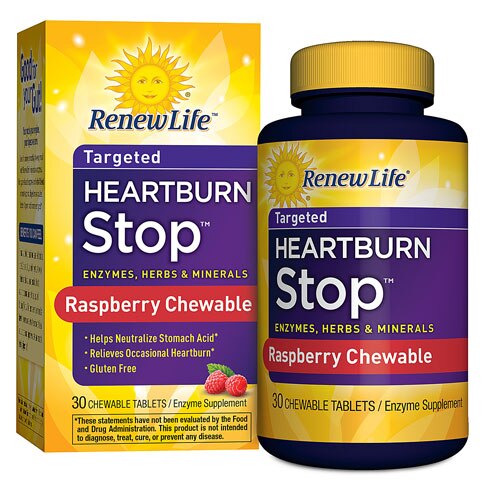 Renew Life Heartburn Stop™ Raspberry -- 30 Chewable Tablets