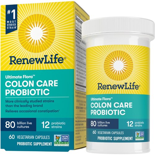 Renew Life Ultimate Flora Colon Care Probiotic -- 80 billion - 60 Capsules