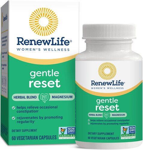 Renew Life Women's Wellness Gentle Reset Herbal Blend and Magnesium -- 60 Vegetarian Capsules