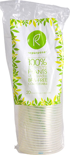 Repurpose Plant-Based Cold Cups 12 oz. -- 20 Cups