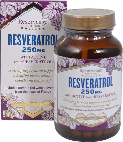 Reserveage Nutrition Resveratrol -- 250 mg - 60 Veggie Caps