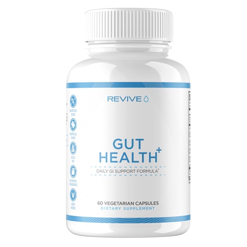 Revive MD Gut Health+ Capsules - Daily GI Support for reducing bloating gas and moderate bacterial overgrowth