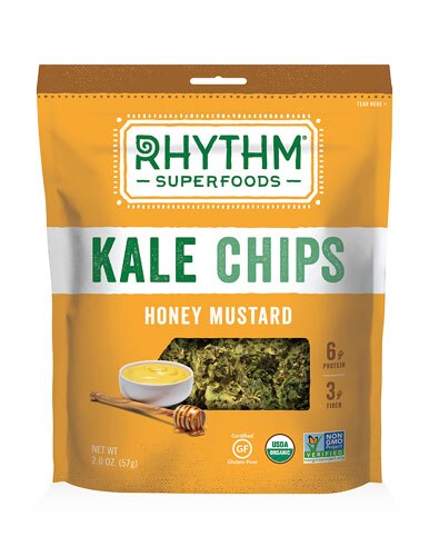 Rhythm Superfoods Kale Chips Honey Mustard -- 2 oz