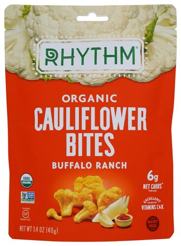 Rhythm Superfoods Organic Cauliflower Bites Buffalo Ranch -- 1.4 oz