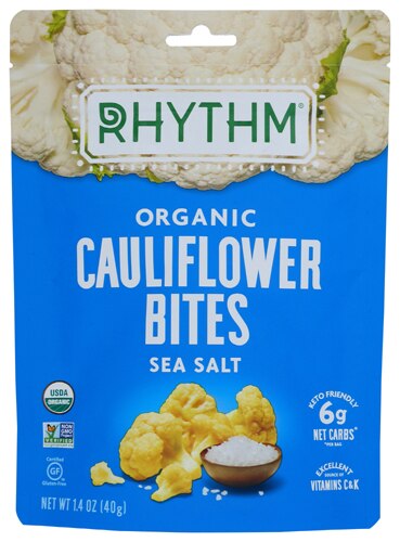 Rhythm Superfoods Organic Cauliflower Bites Sea Salt -- 1.4 oz