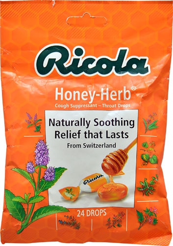 Ricola Herb Throat Drops Honey Herb -- 24 Drops - Vitacost