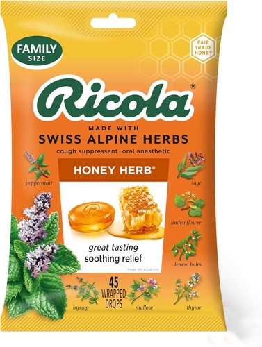 Ricola Natural Herb Cough Suppressant Throat Drops Original