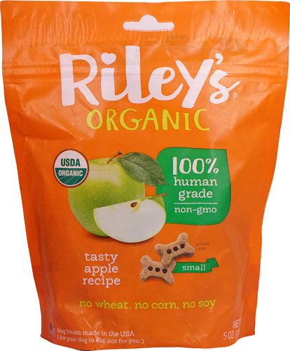 Riley's Organic Small Dog Treats Tasty Apple -- 5 oz