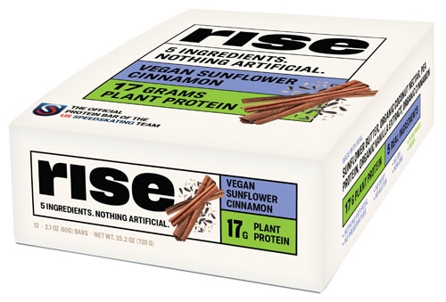 Rise Bar Gluten Free Plant Protein 17G Bar Sunflower Cinnamon