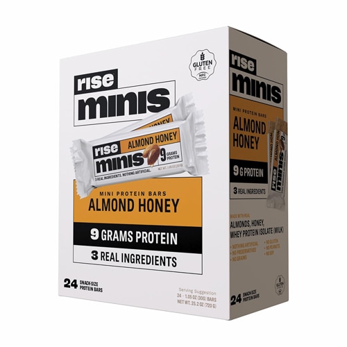 Rise Bar Whey Protein 9G Mini Bars Gluten Free Almond Honey