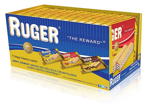 Ruger Australian Wafer Cookies Strawberry -- 12 Packs