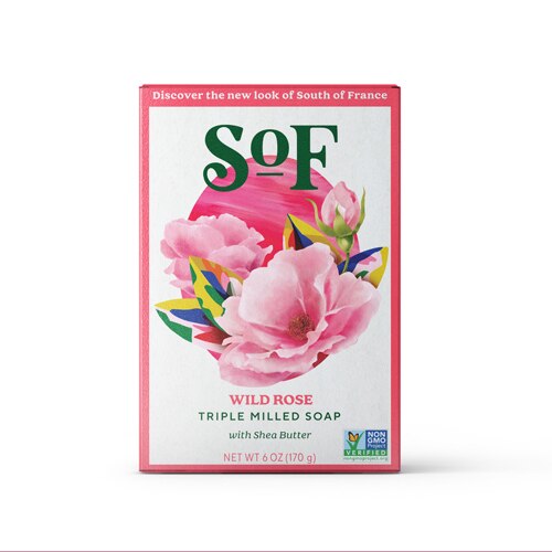 SOF Triple Milled Oval Soap Bar Wild Rose -- 6 oz