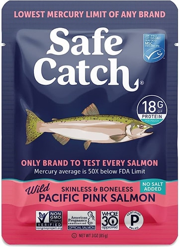 Safe Catch Pink Salmon, Wild Pacific, Skinless & Boneless - 5 oz